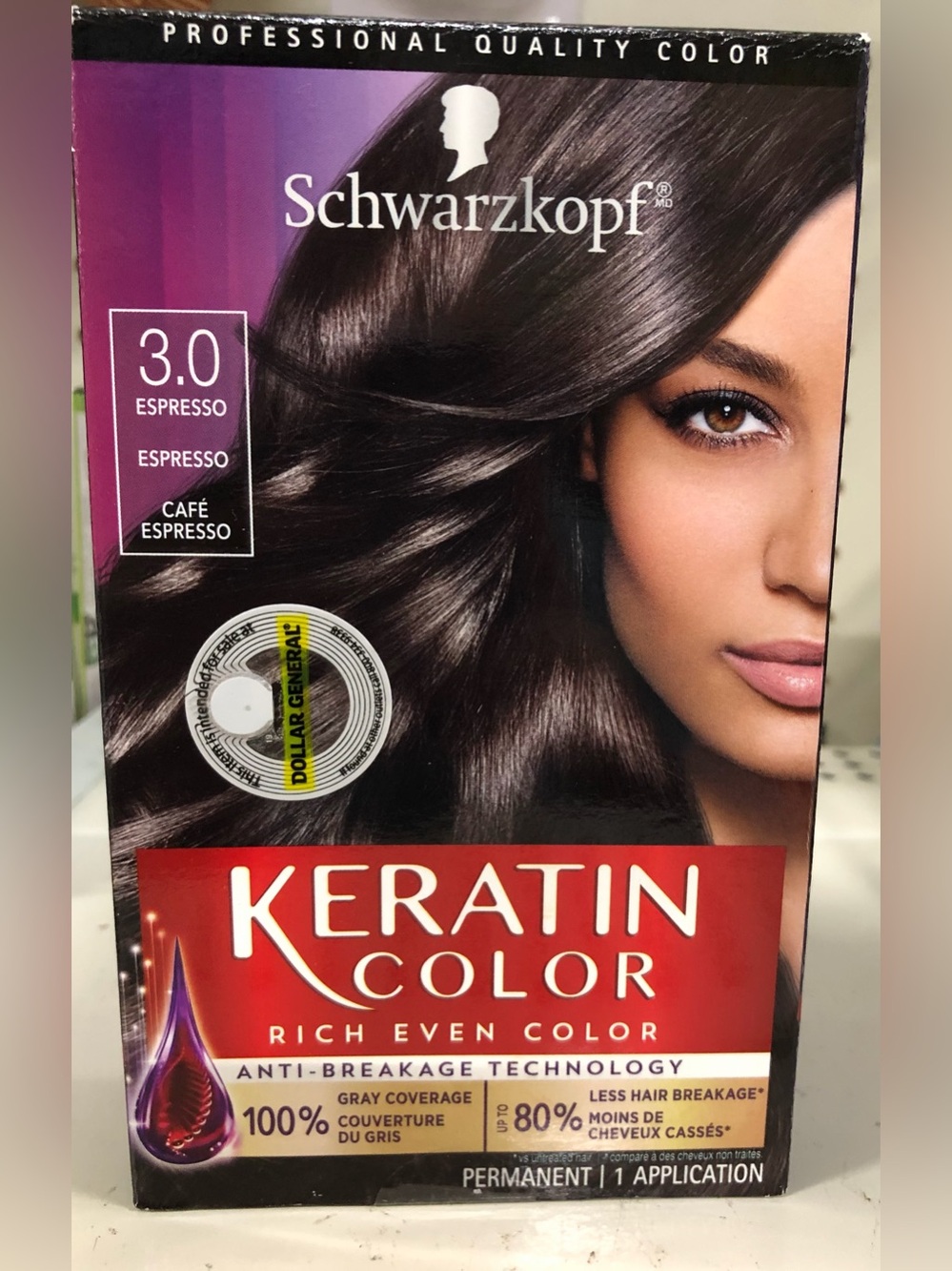 🔥$8🔥NEW SCHWARZKOPF Keratin Hair Dye Color 3.0 Espresso